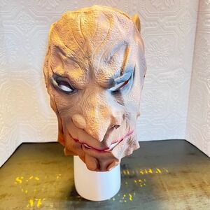 Creepy Latex Goblin Demon Horror Mask Halloween Costume Accessory Brown